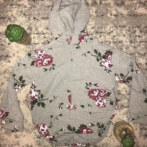 Sweatshirt Hoodie Flowers Girls Size XL (12-14)